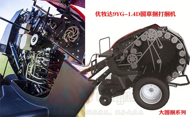 優(yōu)牧達(dá)6314「9YG-1.4D」圓草捆打捆機(jī)產(chǎn)品特點(diǎn)